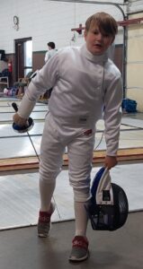 Markus in fencing gear
