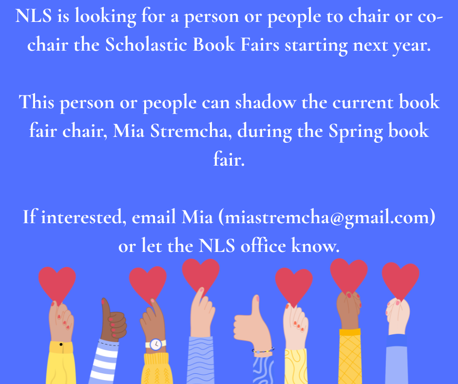 Bookfair chairperson wanted