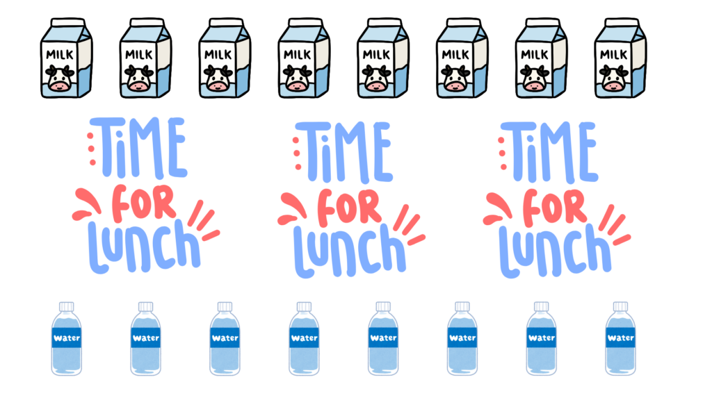Milk or Water for lunch